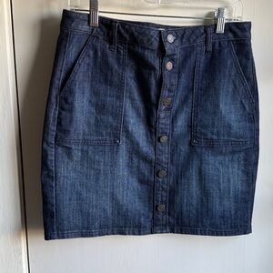 Banana Republic Denim mini skirt buttons down the front